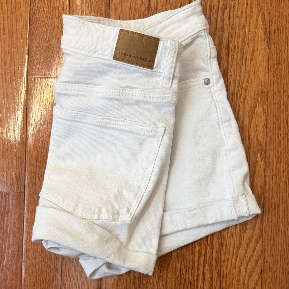 American Eagle Outfitters White Denim Jean Shorts